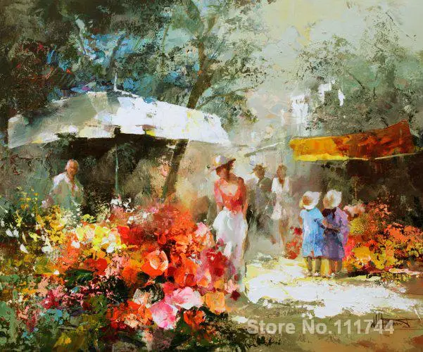 

oil reproduction Market with flowers by Willem Haenraets Canvas Painting Hand painted High quality