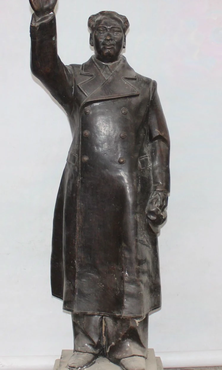 Бесплатная доставка 48 &quotкитайская Бронзовая статуэтка Великий cacique Mao Ze Dong г н