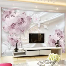 Beibehang заказ росписи 3d стерео фото обои роскошный Алмазный цветок 3d украшения фон обои живопись papel де parede