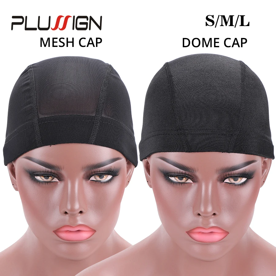 Mesh Wig Cap Spandex Dome Cap Weaving Net S/M/L Black Wig Cap Hair