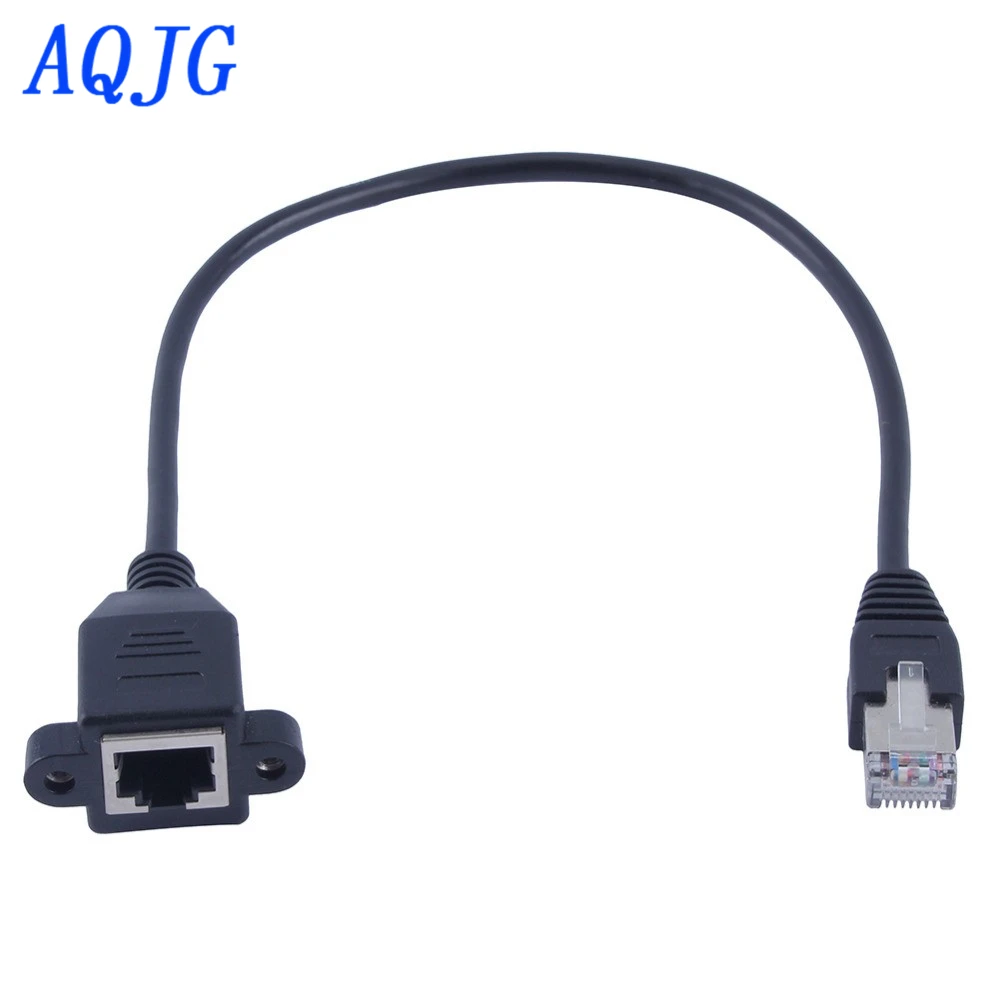 30 см/60 см RJ45 кабель папа-мама винт Панель Крепление Ethernet LAN Сетевой удлинитель rj45 мама-папа AQJG
