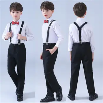 

High quality children's suits harness vest pants suit boys primary and middle school students group costumes summer