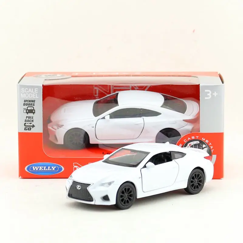 Модель автомобиля из 1:36 сплава, высокая имитация Lexus RC F, оригинальная посылка, металлические литые игрушки - Цвет: Белый