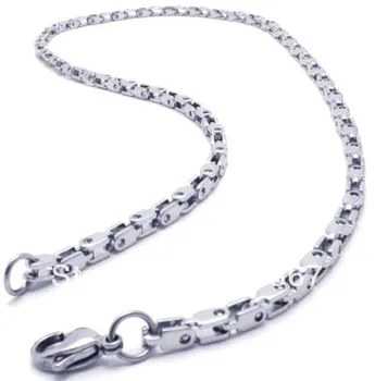 

10pcs wholesale fashion 100% Stainless steel silver 3.6mm*55cm bike chain necklace for men's XMAS jewelry free ship