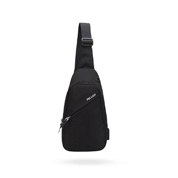 black Xiaomi Пелльо 2L USB, сумка на плечо, сумка через плечо, сумка на пояс Водонепроницаемый полиэстер груди ранец рюкзак для путешествий - Цвет: black