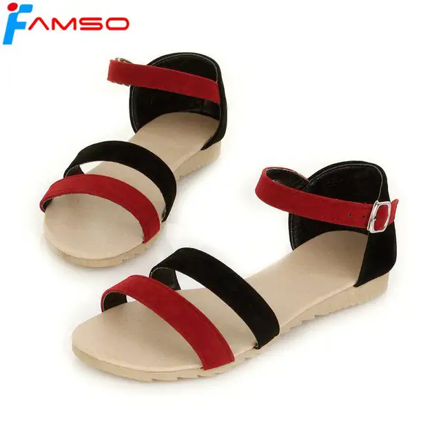 FAMSO Size34-43 2017 New Shoes Women Sandals platforms Office Flip Flop Sandals Summer Female Casual Flats Sandals FS383