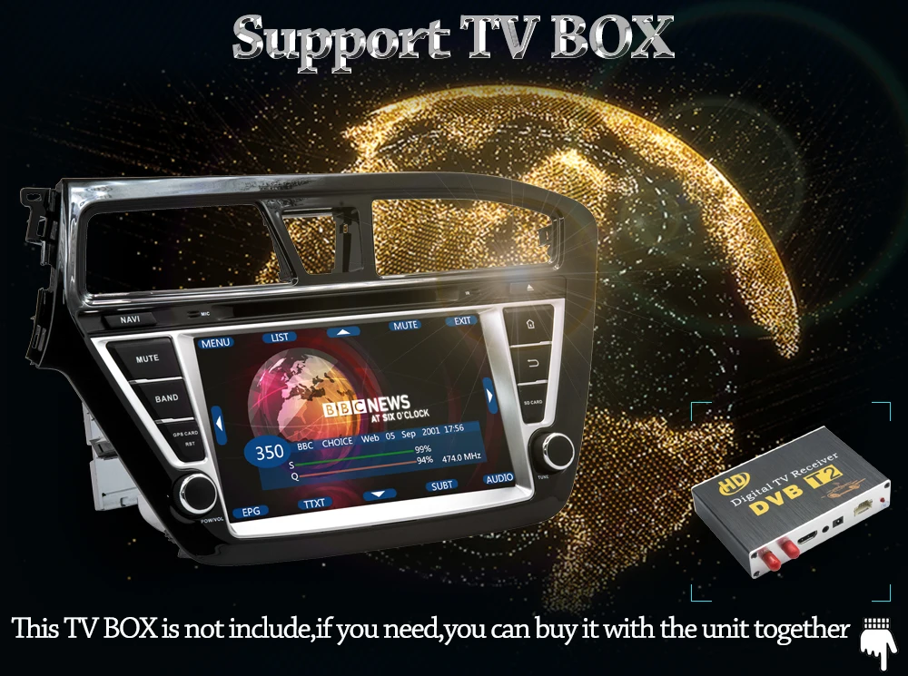 Excellent Owtosin 2 din Android 9.0 Car DVD Radio For Hyundai I20 2014 2015 2016 2017 2018 Car GPS Navigation Autoradio 4GB RAM 32GB ROM 19