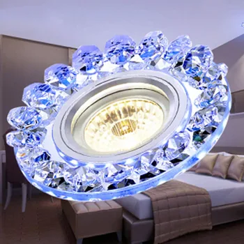 

COB LED Ceiling Light Inner Warm White + Sided Blue Round Simple Decoration Home Lamp for Dining Room Living Room 2018 Brand New