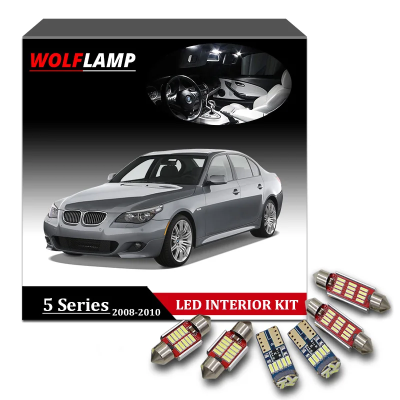 Wolflamp 15 шт. ледяная синяя белая лампа для автомобиля s 2008-2010 BMW 5 серии E60 M5 |