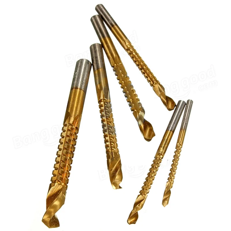 Woodworking Drill Bit Twist Titanium Coated Woodworking 6Pcs Set Tool Drilling Drill Bit Set Tools for Metal Hot Woodworking Drill Bit Twist Titanium Coated Woodworking 6Pcs Set Tool Drilling Drill Bit Set Tools for Metal Hot