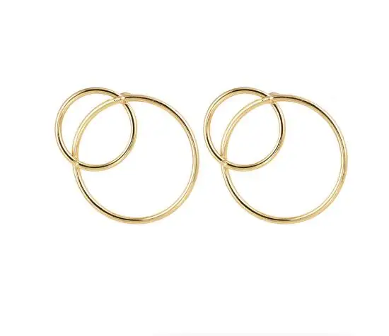 Минималистский геометрический номер 8 круглые серьги Мода для женщин металла Brincos серьги Bijoux подарок ювелирных изделий E5323 - Окраска металла: gold