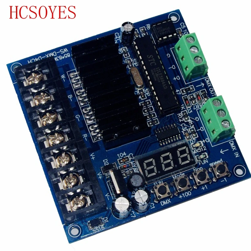 

DC5V-24V 4CH Channel DMX512 console LED Decoder, Digital display RGB Controller, Dimmer, Drive For RGBW LED strip lamp