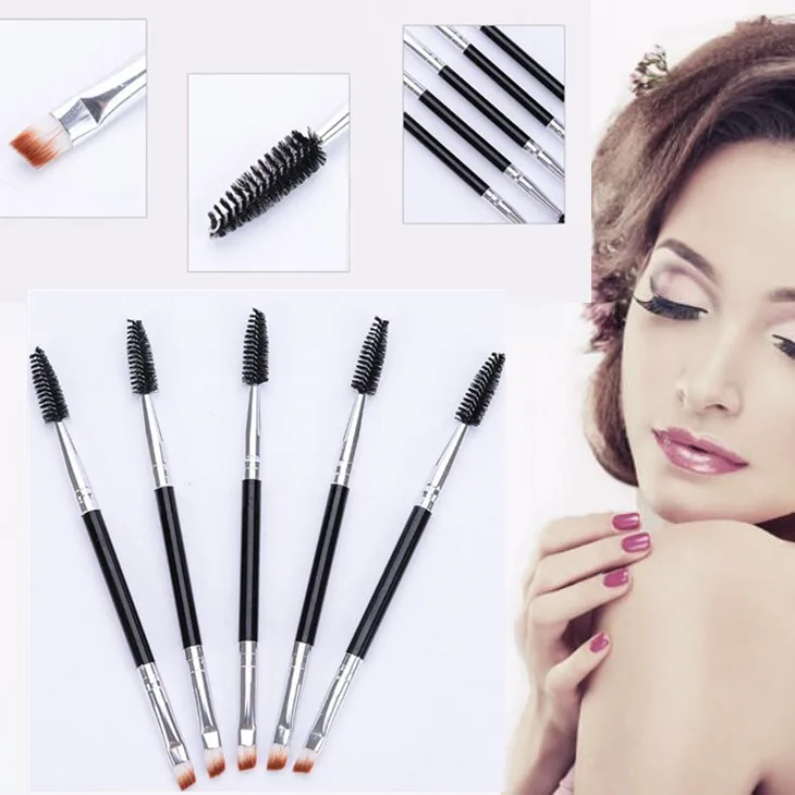 المهنية فرش للماكياج الحاجب فرشاة + الحاجب مشط Spoolie فرشاة الحاجب ماكياج فرش الجمال أساسيات مزج العين