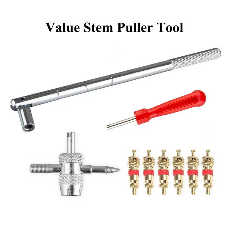 

Valve Stem Installer HD Chrome Tool Puller Car Tire Plug Core Remover Repair