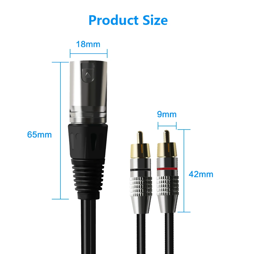 FSU аудио RCA кабель папа к 2 XLR 3 Pin Мужской Женский пушечный усилитель смесительная