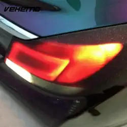 Vehemo Вспышки Черный фар автомобиля Наклейка Плёнки Цвет изменение Стикеры автомобиль свет Обёрточная бумага фонарь автомобиля укладки