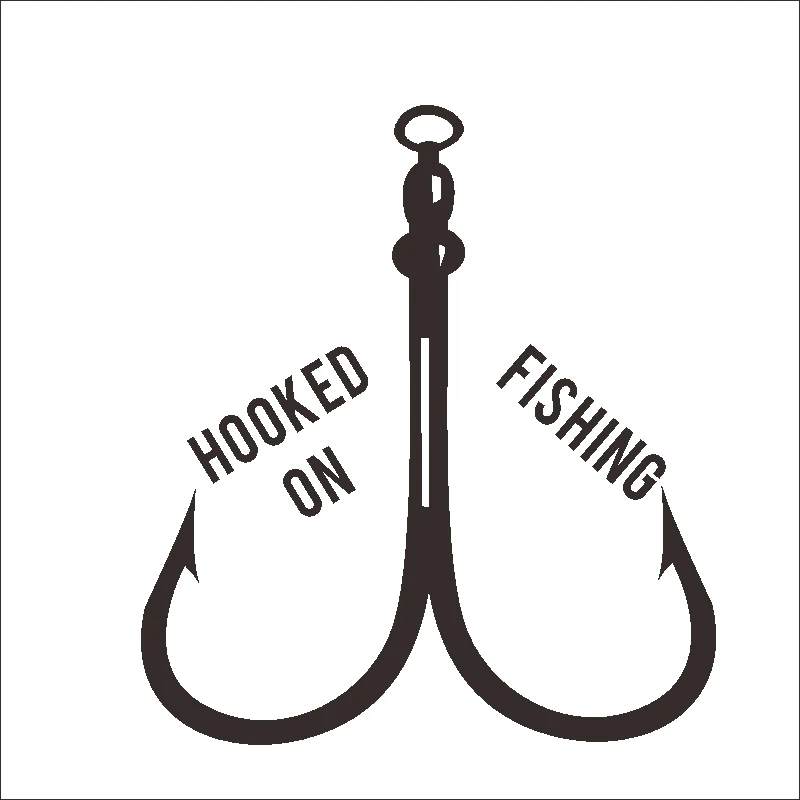 DCTAL  car Fishing Sticker car styling programa Catfish Hunter Pesca divertido Cuerpo Adhesivos Accesorios fishing decal  F1-212
