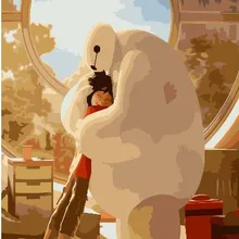 Картина на холсте по номерам украшение дома в спальне раскраска вручную в рамке 40X50 см aop016