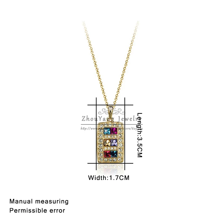 ZHOUYANG ZYN177 Multicolour Crystal Rose Gold Color Fashion Pendant Jewelry Made with Austria Crystal Wholesale