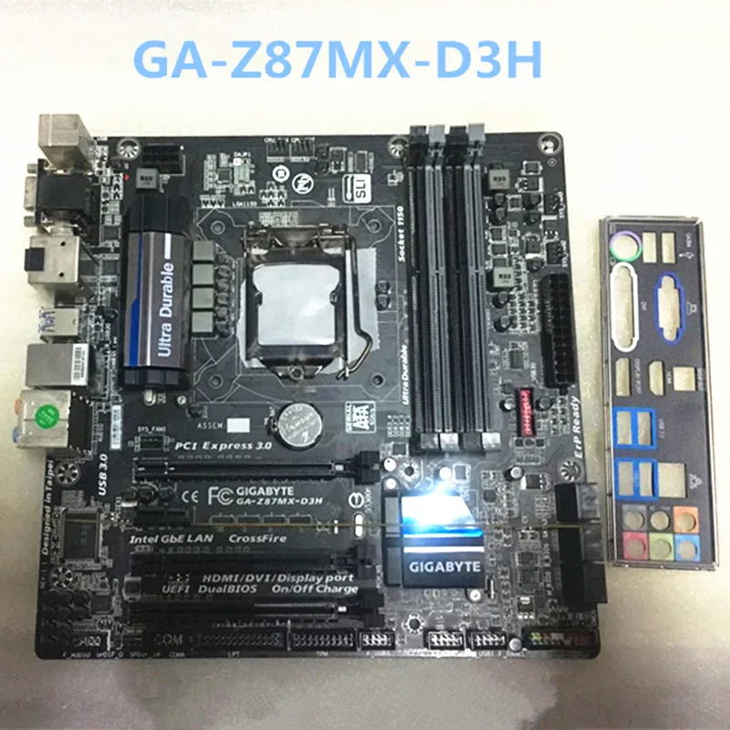 Для Gigabyte GA-Z87MX-D3H оригинальная б/у рабочего стола материнской платы Z87MX-D3H Z87 LGA 1150 i3