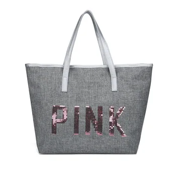 

2019 Cheap GYM Bag Sequin Letters Print Portable Duffel Women Shoulder Sport Bag for Fitness Travel Yoga Trainning Bags