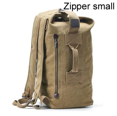 Travel backpack canvas mochila masculina bag fashion sac a dos homme High capacity mochilas Leisure bags motion bagpack Unisex - Цвет: Small Zipper Khaki