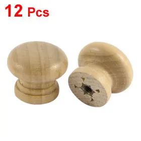 

Uxcell Hot Sale Cabinet Drawer Cupboard Wooden Round Handle Pull Knob Grip 12 Pcs
