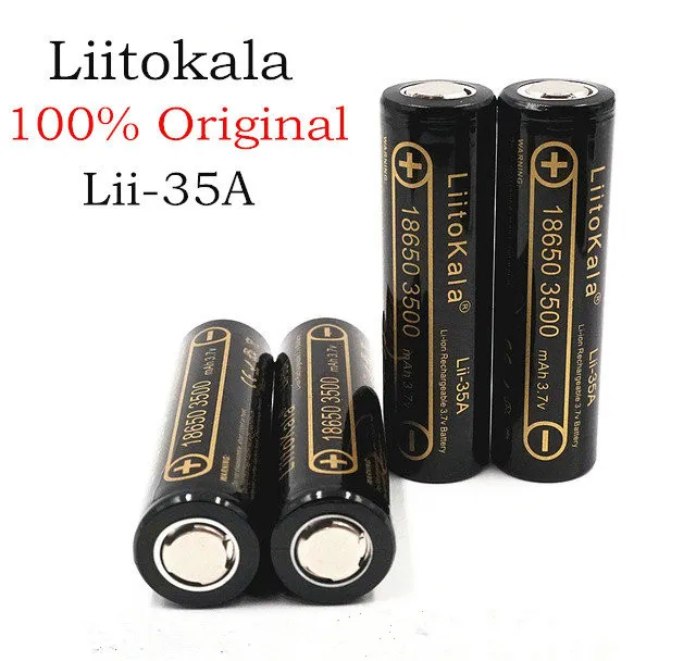 100% Оригинальные LiitoKala Li-35A 18650 3500 мАч 3,7 В литий-ионный Перезаряжаемые Батарея 30A литиевых Батарея высокое утечки для Flashinglig