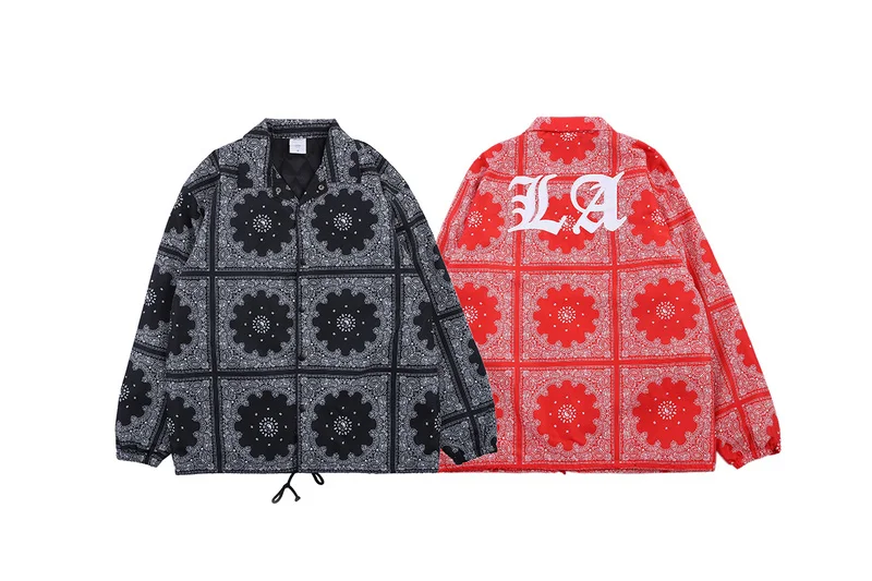 2018fw Hiphop Letter Embroidery Bandanna Printed Women Men Cotton Padded Jacket Coat Men Streetwear Winter Jacket 2018fw Hiphop Letter Embroidery Bandanna Printed Women Men Cotton Padded Jacket Coat Men Streetwear Winter Jacket