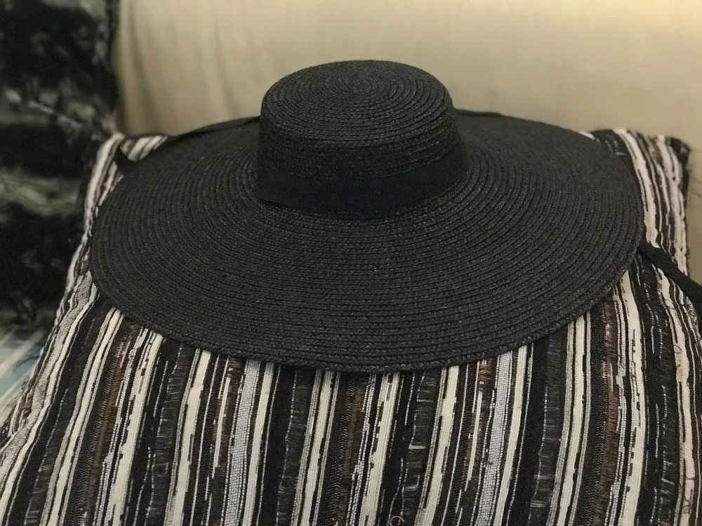 01811-axi летняя натуральная ручная работа бумажная дизайнерская Стильная черная Пляжная Шляпа Fedora для отдыха женская шляпа