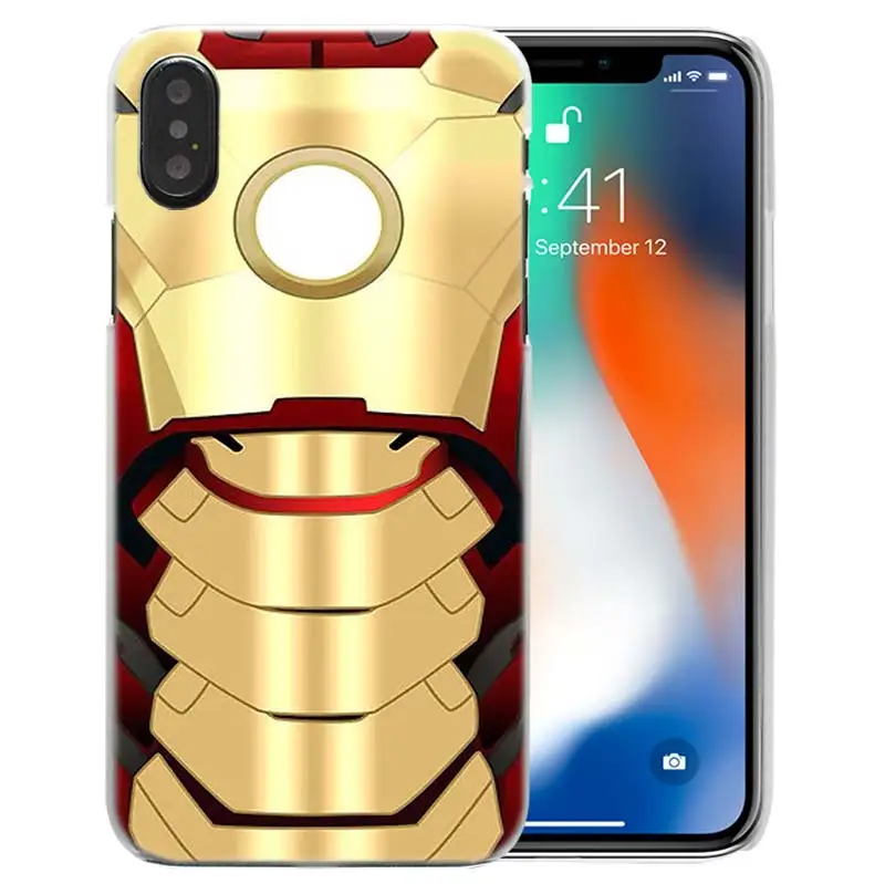 Чехол супергероя Железного человека для iPhone XS Max XR X 10 7 8 6 6S Plus 5S SE 5 4S 4 5C Прозрачный жесткий пластиковый чехол для телефона 11 Pro - Цвет: 06