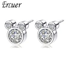 Erluer moda mickey brincos clássico casual bonito personalidade dos desenhos animados orelha studs festa de casamento chrismas jóias presente para as mulheres