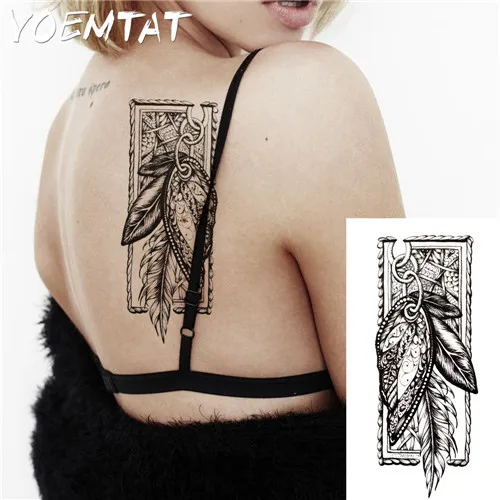 073 10 De Réduction1 Pc Larbre De Vie Musique Chaude Noir Blanc Grande Fleur Tatouage Temporaire Au Henné Noir Mehndi Tatouage Imperméable De