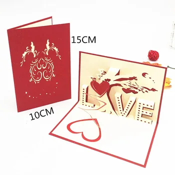 

Love Tree Handmade 3D Pop Up Blessing Greeting Cards Post Card With Envelopes For Valentine' Day Birthday Party Wedding Supplies