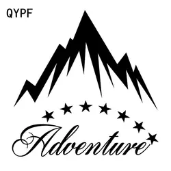 QYPF 17,6 см * 17,3 см восемь звезды Surround горы Приключения драгоценные винил автомобиля Стикеры Окно Наклейка C18-0318