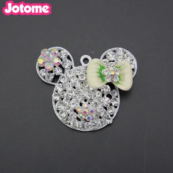 

Lucky mouse rhinestone Charms Pendants For Necklace Bracelet Jewelry