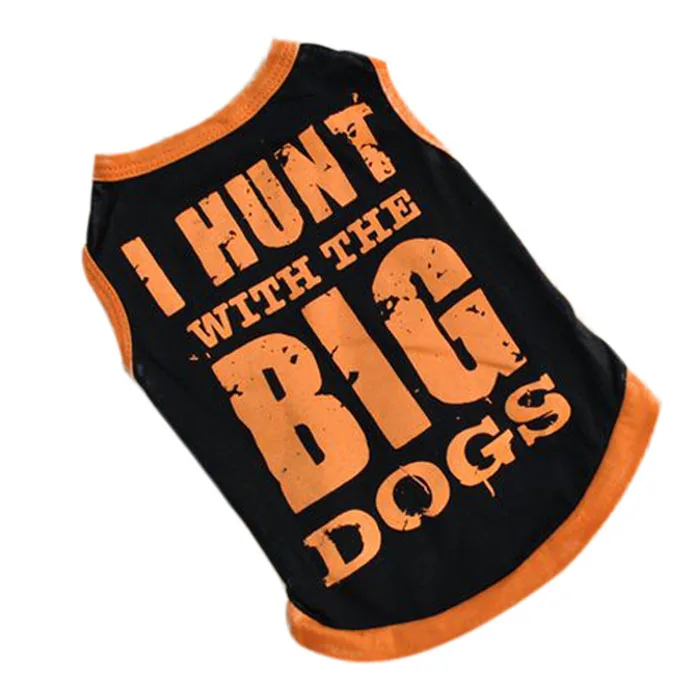 

Summer Breathable Cozy Dog Clothes Vest T-shirt With BIG Patterned Pet Clothing