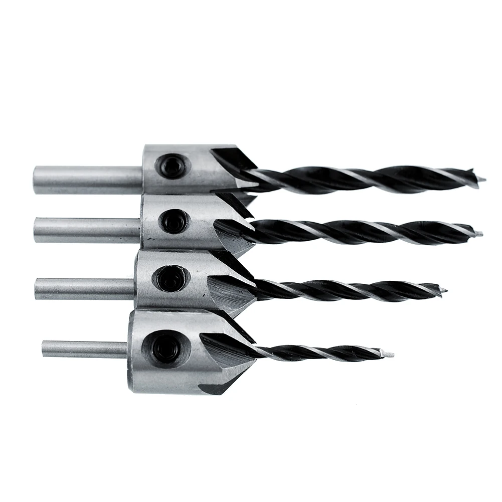 

New Useful Professional Countersink Drill Bit Drill Press Set Reamer Woodworking 5 Flute Chamfer 3mm-6mm