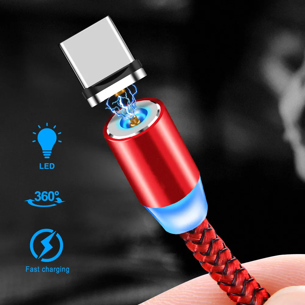 Магнитный кабель для быстрой зарядки Micro USB Type C Samsung S10 S9 A10 A30 A50 Xiaomi Mi9 Huawei 7s Honor 8s 9 8x