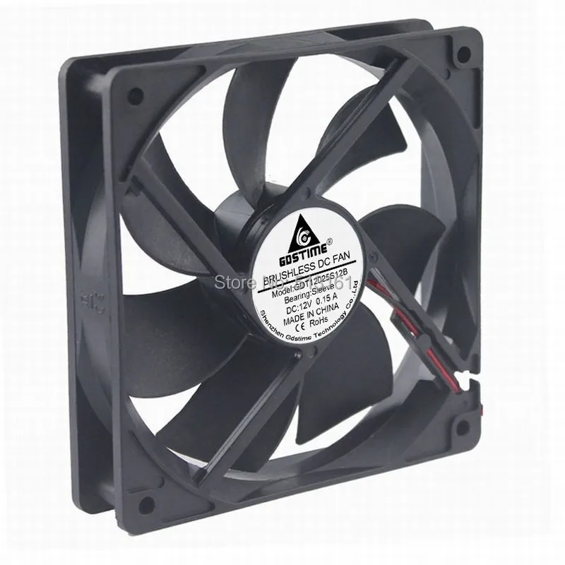 5 шт./лот Gdstime высокоскоростной 2Pin 12025 12V DC вентиляция 120 мм 120x25 вентилятор