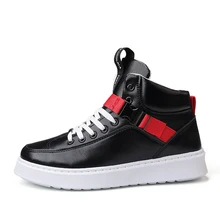 2019 Men Fashion Casual Ankle Boots Spring Autumn PU Leather Riding Boots High Top Hip Hop Shoes 2#20D50 2019 Men Fashion Casual Ankle Boots Spring Autumn PU Leather Riding Boots High Top Hip Hop Shoes 2#20D50