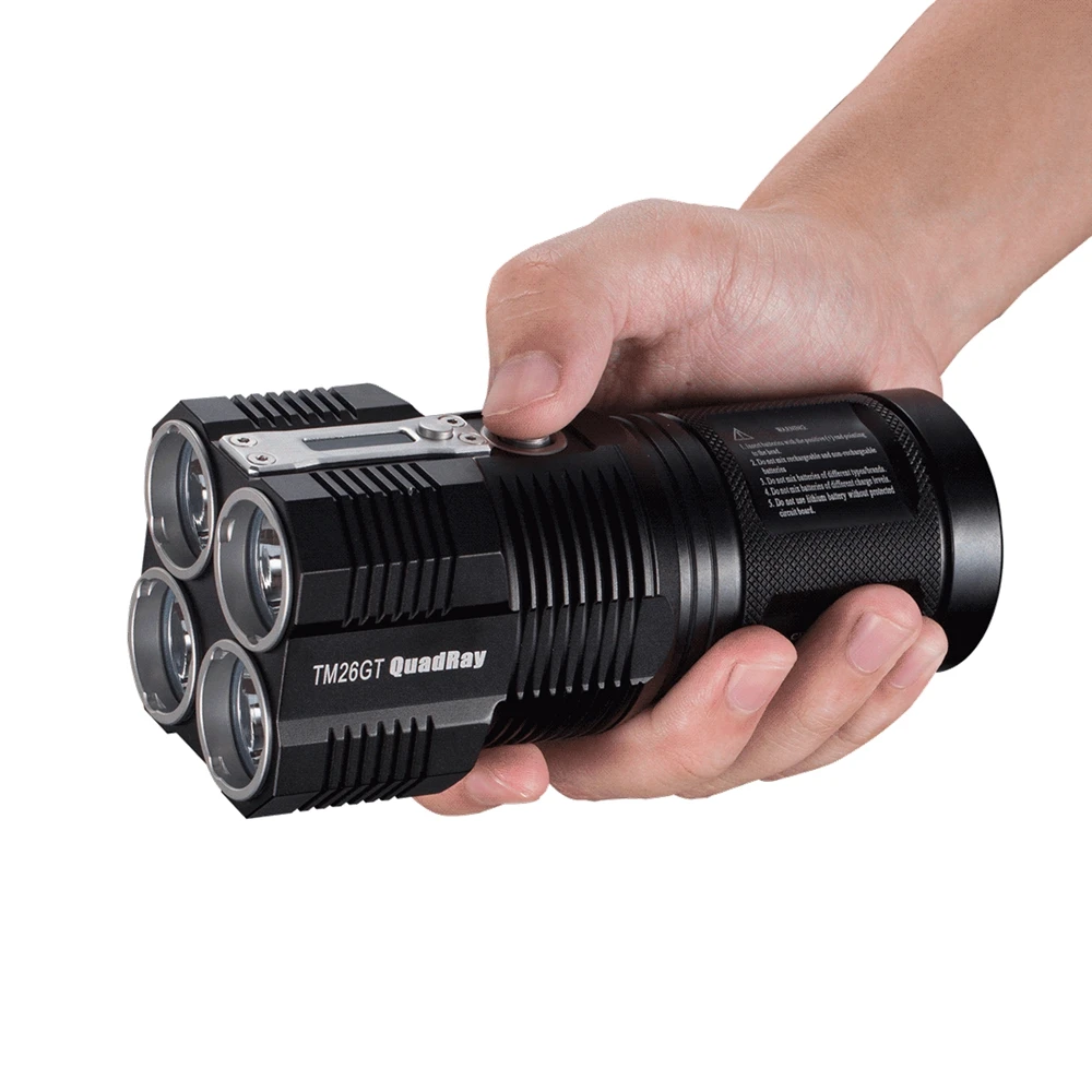 

Long bean throw flashlight NITECORE TM26GT 4 *CREE XP-L HI V3 LEDs 3500LM 704m Beam Distance outdoor torch for camping searching