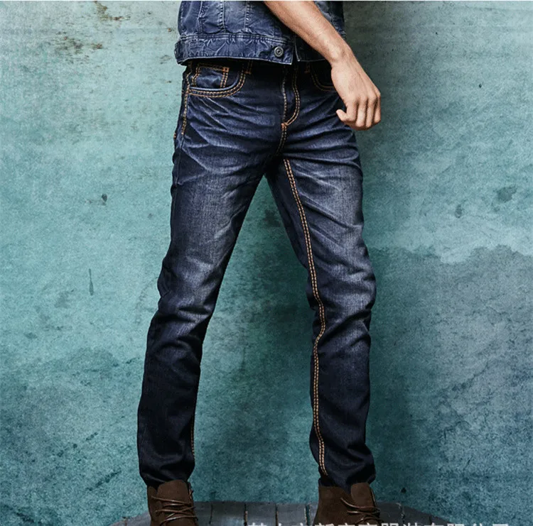 thick stitch jeans mens