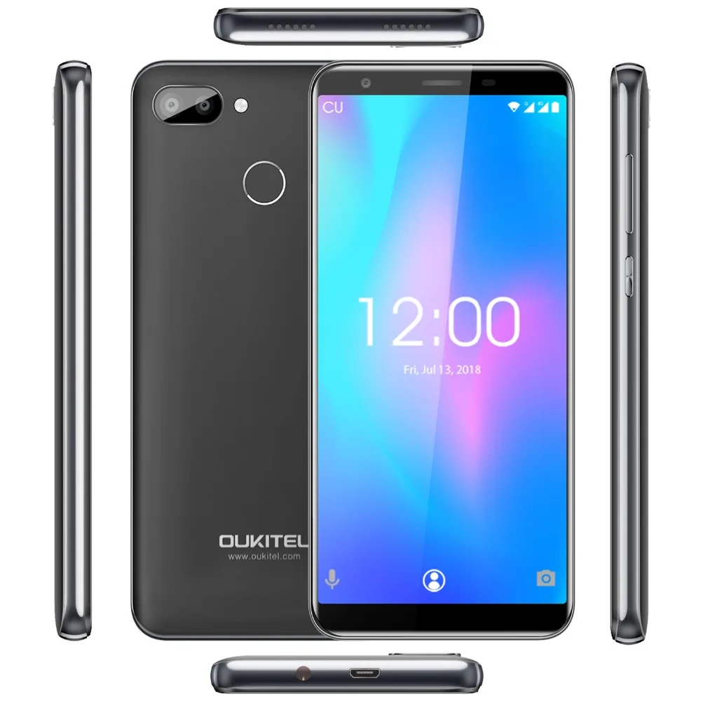 OUKITEL C11 Pro смартфон с 5 дюймовым дисплеем четырёхъядерным процессором 18:9 Android 8 1 ОЗУ