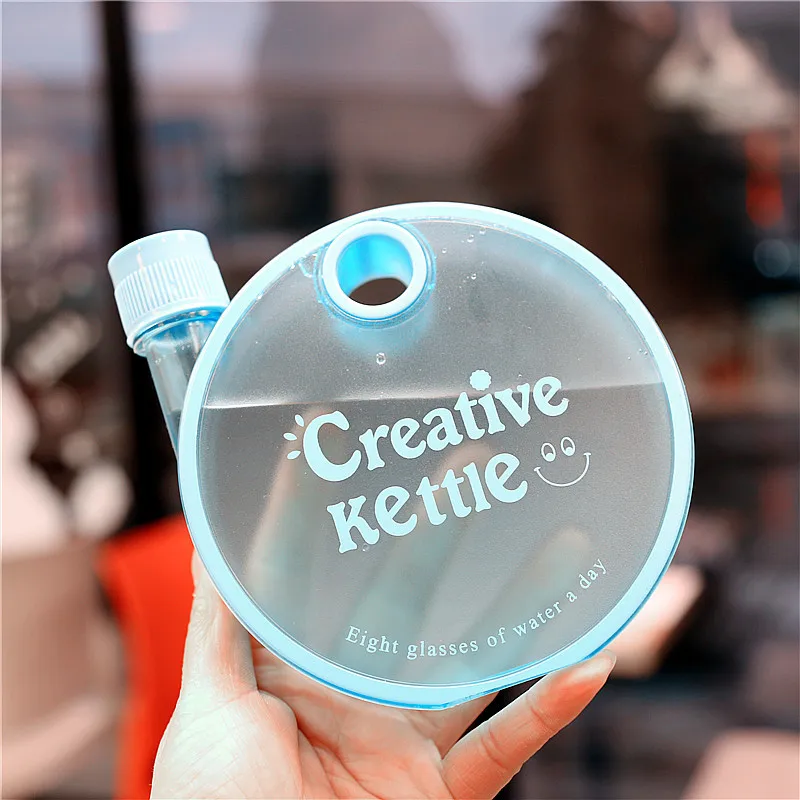 

350ml Creative Round Shaped Water Bottle Plastic Frosted Leak-proof Bottle Water Bottle for Kids Gift Outdoor Camping Sport BA