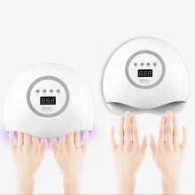 Большая космическая Сушилка для ногтей 72 Вт Светодиодный УФ-лампа Сушилка для ногтей гель-аппарат для маникюра инструмент для дизайна ногтей автоматический датчик 4 кнопки настройки таймера