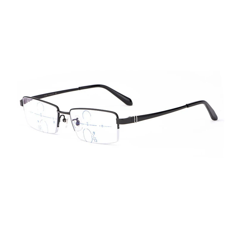 

Reven Jate J81688 Semi rim Eyewear Free-Form Progressive Anti-blue Ray Reading Presbyopia Hyperopia Multifocal