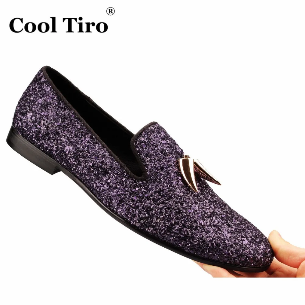 Purple Gold Glistening Glitter Loafers (7)