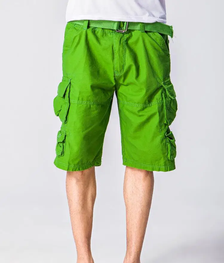 High quality Men's Army green Camouflage Cargo Shorts New Summer Male