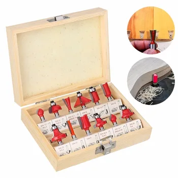

1/4 Inch Shank Tungsten Carbide Router Bit Set Woodworking (12 PCS)